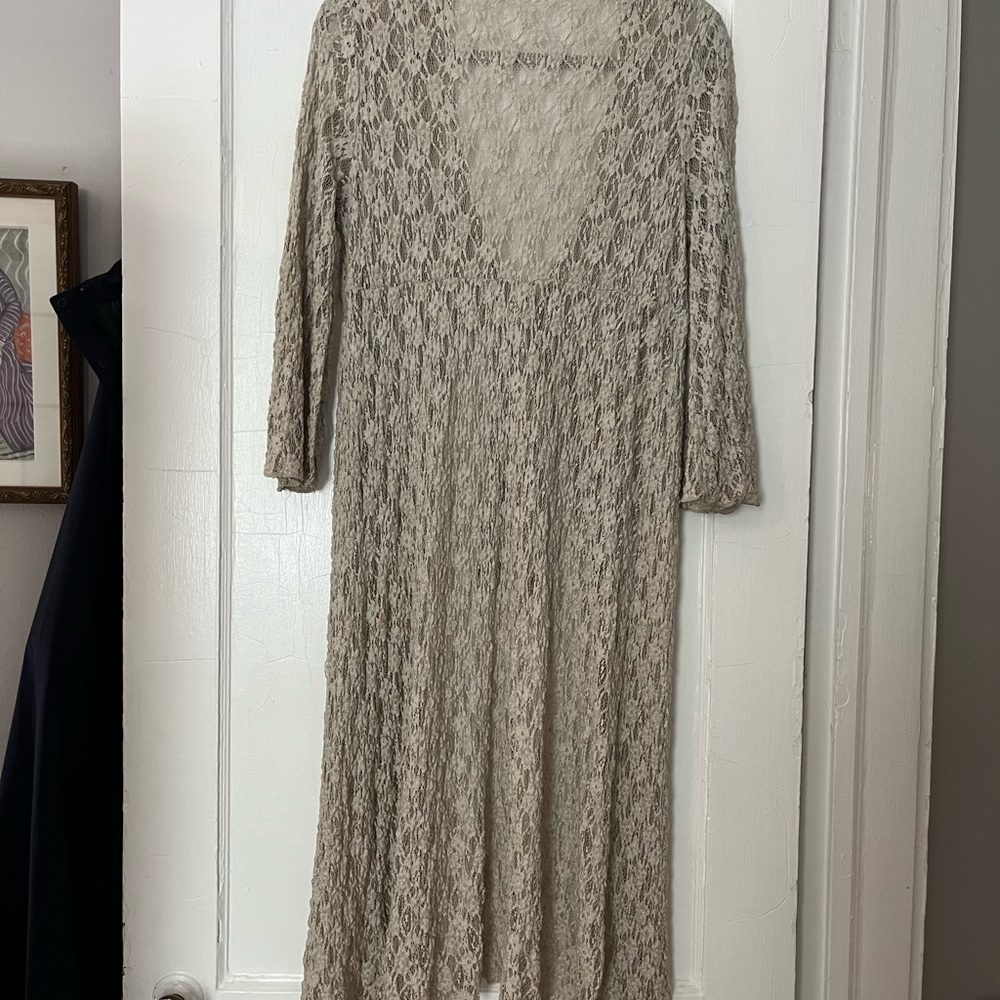 CAbi Lace Maxi Dress in Cream